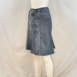 Flared Denim Skirt | Rewind